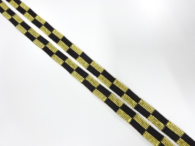 アンティーク　正絹　帯留め用　手組三分紐